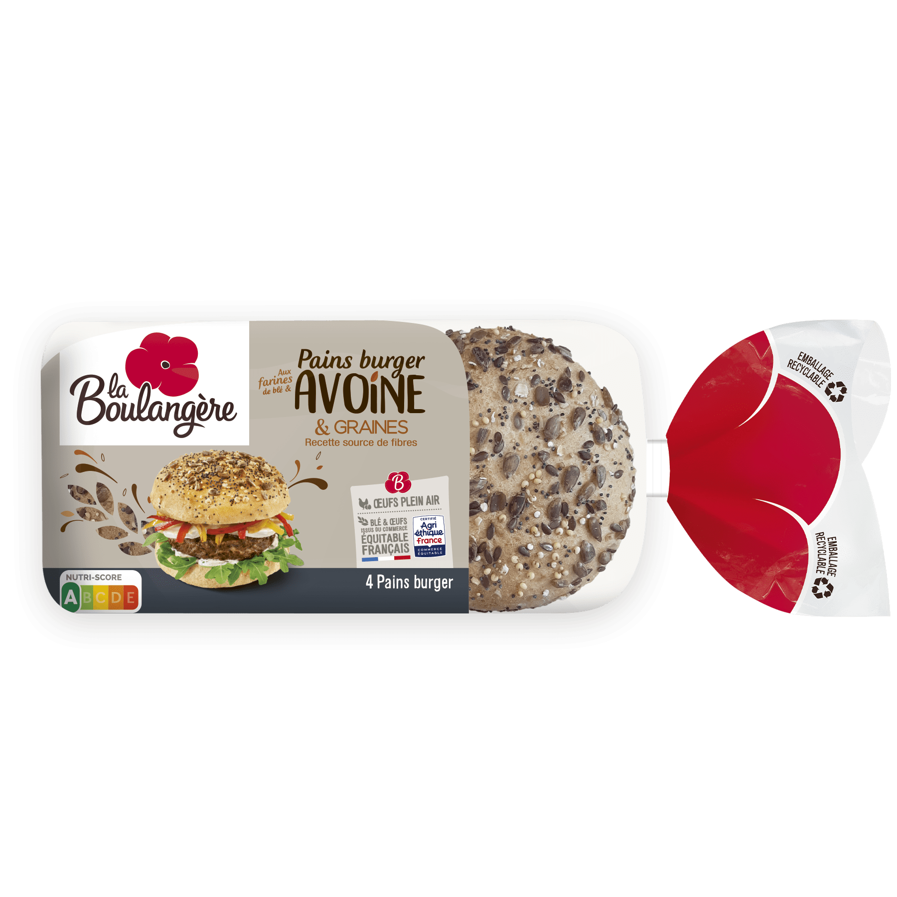 Pains burger Avoine & Graines - La Boulangère